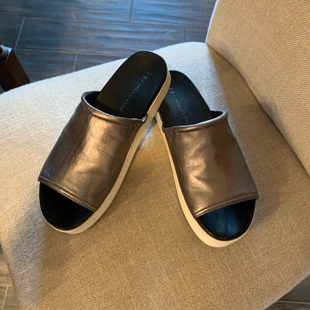 H by Halston flat form slide.